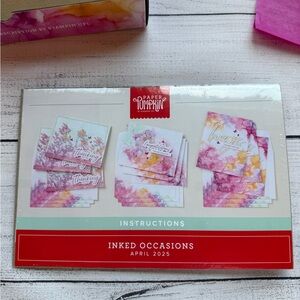 Stampin' Up! Paper Pumpkin Kit - April 2025 Inked Occasions Card Kit New in Box
